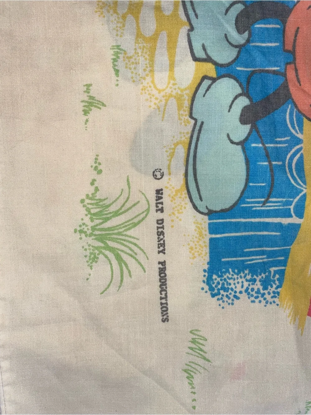Disney Mickey & Friends Carnival Pillowcase in White, Red, Blue, Yellow